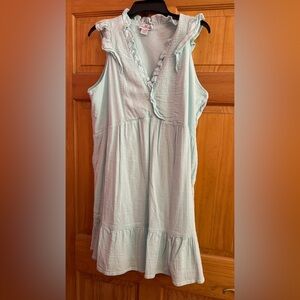 Vineyard Vines Light Mint Ruffle Sleeveless Summer Dress